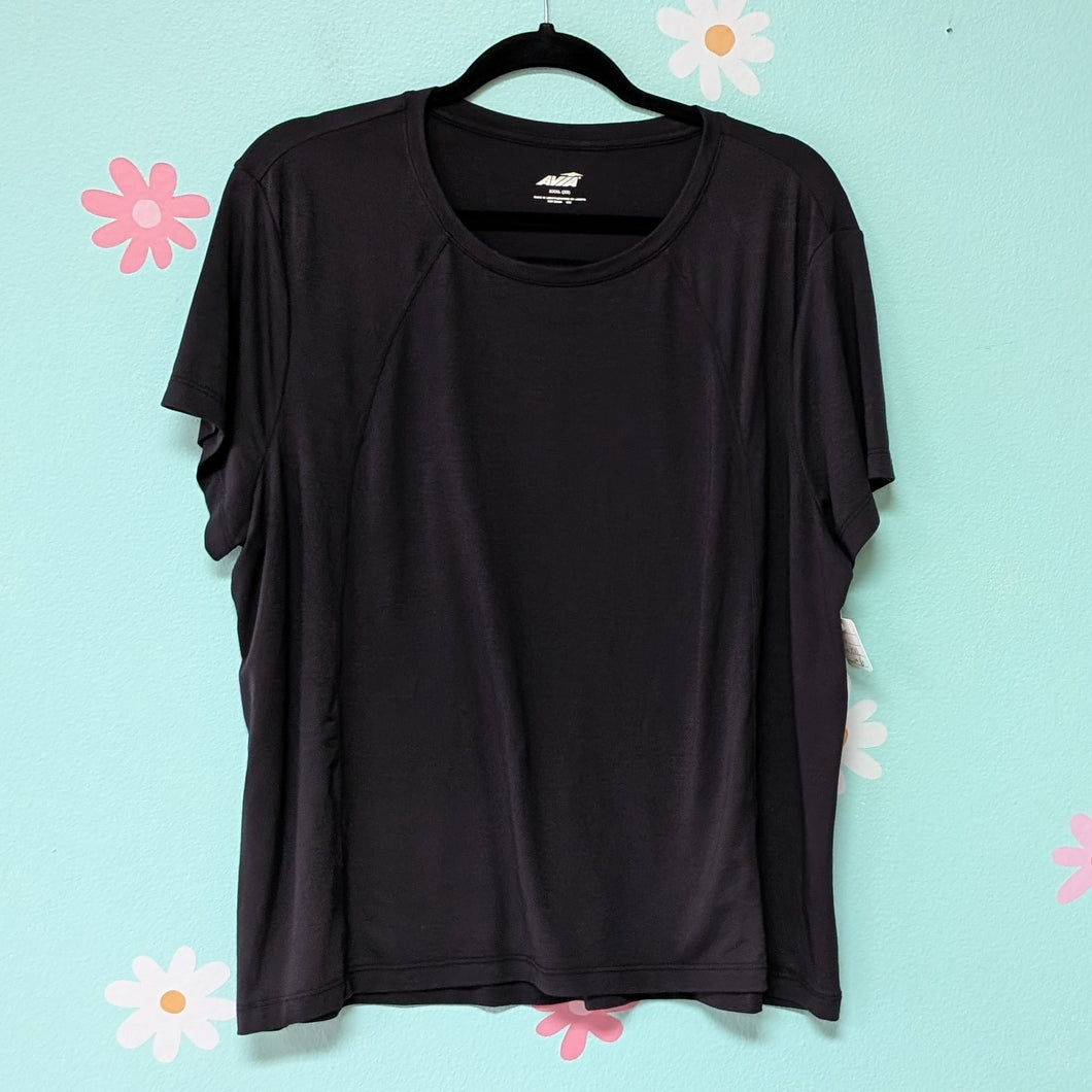 SzXXXL Avia Black Short Sleeve Tee