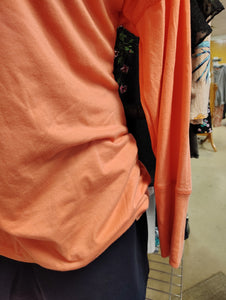 LA Threads peach long sleeve top 2x