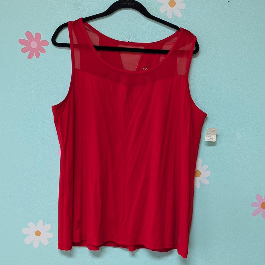 Sz2X Livi Active Red Muscle Tank