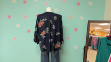 Load image into Gallery viewer, Sz2X Fun to Fun Navy Floral Long Sleeve Blouse