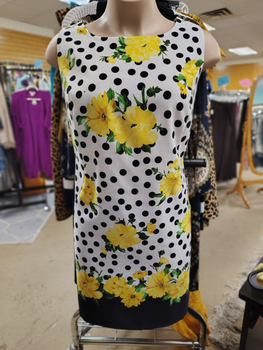 Alyx polka dot and floral sheath dress size 24w