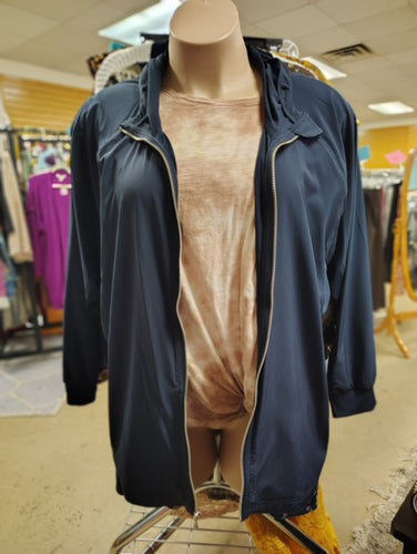 CJ Banks NWT navy hooded rain or athletic jacket size 3x
