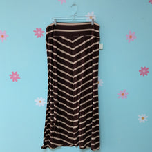 Load image into Gallery viewer, SzXL Allison Brittany Brown Stripe Maxi Skirt