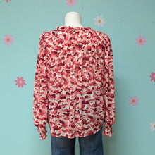 Load image into Gallery viewer, Sz2X Perch Pink Watercolor Long Sleeve Blouse