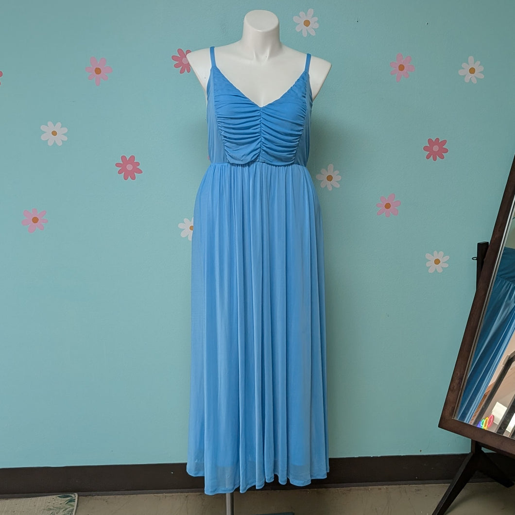 Sz3X Torrid Aqua Blue Gauze Maxi Dress