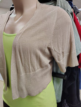 Load image into Gallery viewer, Lane Bryant cropped cardigan gold size 18/20 2x