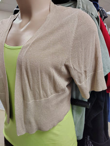 Lane Bryant cropped cardigan gold size 18/20 2x