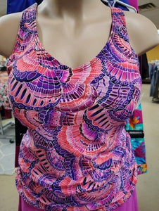 Croft & Barrow butterfly print tankini swim top size 22W