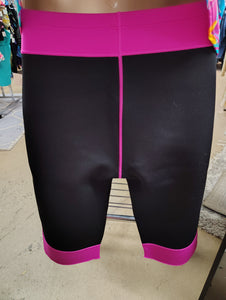 Swim compression capri black pink neoprene 2x/3x