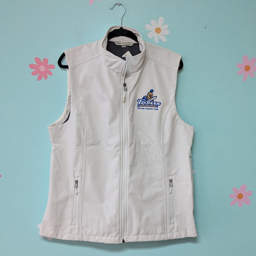 SzXXL DSU Trojans Port Authority White Vest