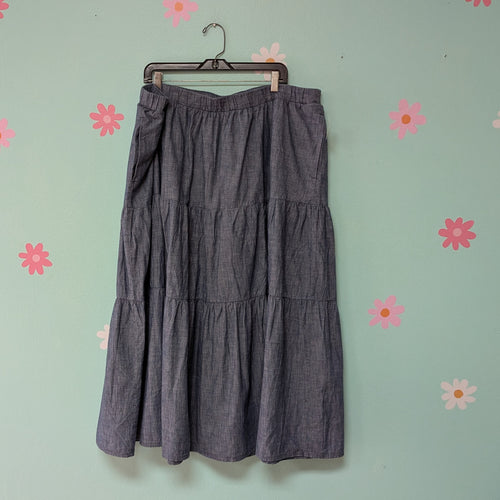 Sz3X 22/24 Lane Bryant Lightwash Denim Maxi Skirt