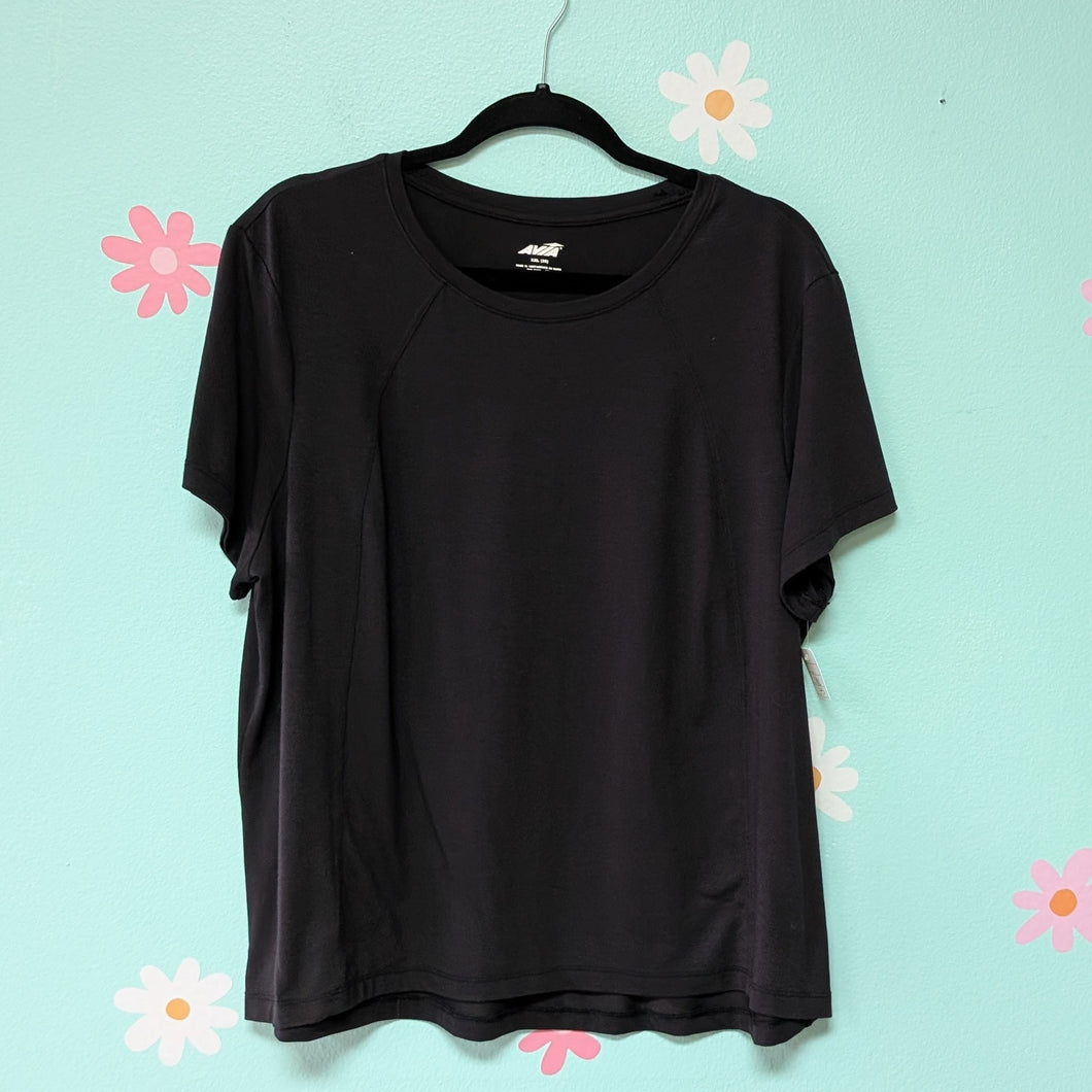 SzXXL Avia Black Short Sleeve Tee