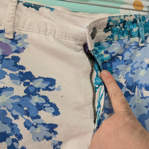 Sz16 Croft & Barrow White Floral Print Skort