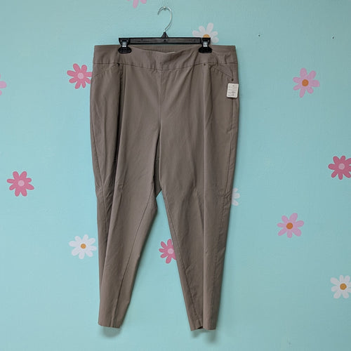 Sz18W Cato Khaki Tan Cropped Dress Pants