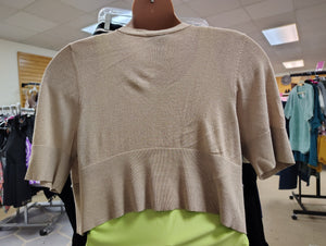 Lane Bryant cropped cardigan gold size 18/20 2x