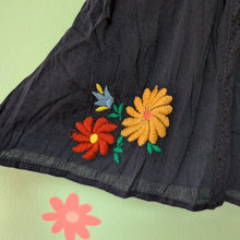 Load image into Gallery viewer, SzXXL Aerie Blue Embroidered Floral Skirt