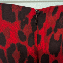 Load image into Gallery viewer, Sz18 Lane Bryant Red Animal Print Pencil Skirt