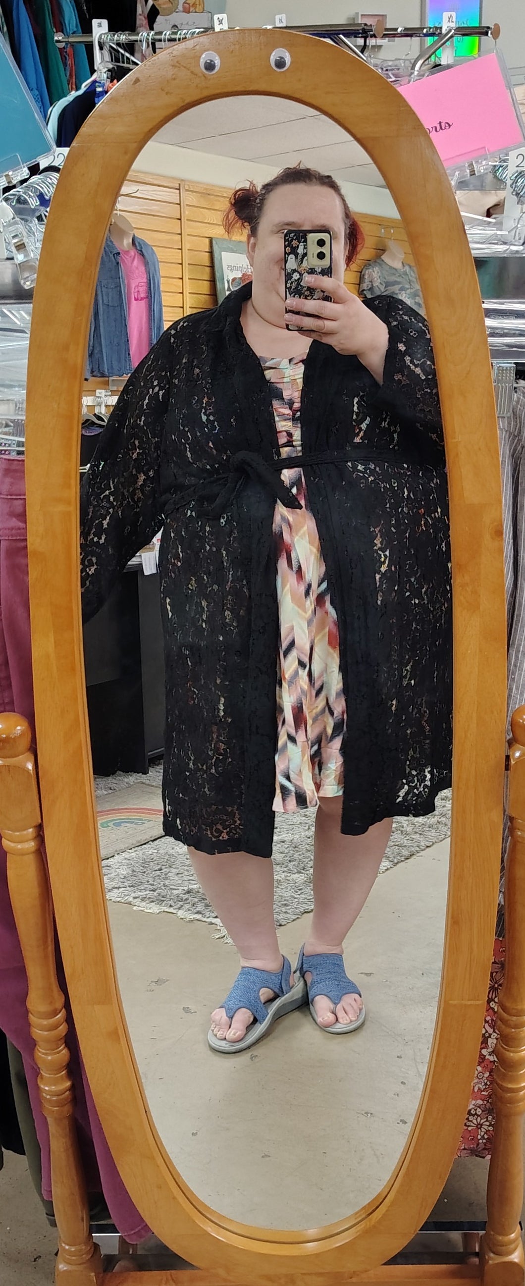 sz5X Torrid black NWT lace duster jacket