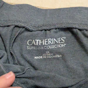 Sz2X/3X Catherines Grey Suprema Collection Leggings