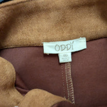 Load image into Gallery viewer, Sz1X Brown Faux Suede Scalloped Swing Skirt