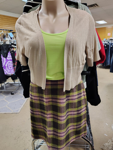 Lane Bryant cropped cardigan gold size 18/20 2x