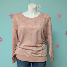 Load image into Gallery viewer, Sz2X St. John&#39;s Bay Pink and Gold Foil Pullover Sweatshirt