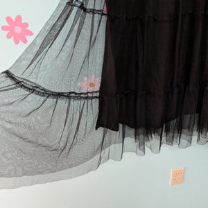 SzL/XL Vine Street Black Ruffle Tulle Skirt