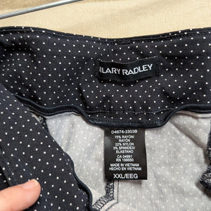 SzXXL Hillary Radley Black and White Polka Dot Bermuda