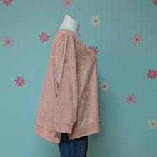 Load image into Gallery viewer, Sz2X St. John&#39;s Bay Pink and Gold Foil Pullover Sweatshirt