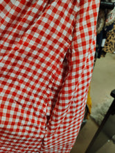 Load image into Gallery viewer, Old Navy red gingham plaid midi dress with pockets 4x