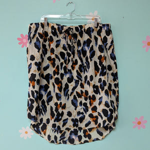 Sz2X Blue Animal Print Skirt