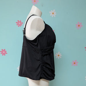 Sz24W Land's End Black Tankini Top