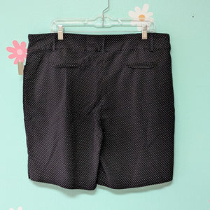 SzXXL Hillary Radley Black and White Polka Dot Bermuda