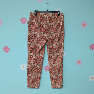 SzL Jules & Leopold Mauve Daisy Floral Twill Capri