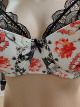Load image into Gallery viewer, Cacique lightly lined French balconette floral bra 44DD
