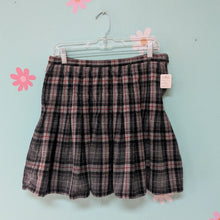 Load image into Gallery viewer, SzXL Vintage Grey/Red Plaid School Girl Skirt