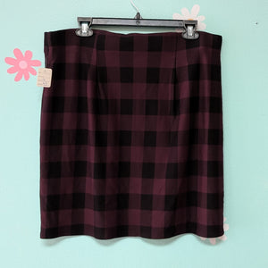 Sz1X Torrid Plum Plaid Pencil Skirt