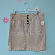 Load image into Gallery viewer, Sz12 A Beautiful Soul Khaki Corduroy Mini Skirt