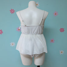 Load image into Gallery viewer, Sz2X White Babydoll Tankini 2 piece Swimsuit