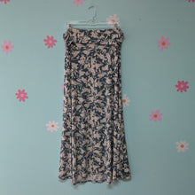 Load image into Gallery viewer, SzXL Lularoe Teal Bird Finch Maxi Skirt