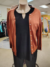 Load image into Gallery viewer, Croft &amp; Barrow orange cardigan size 2x