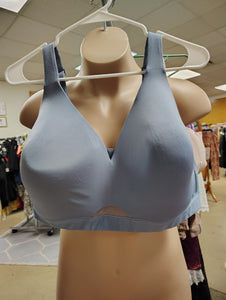 Cacique blue lightly lined wireless bra 48D