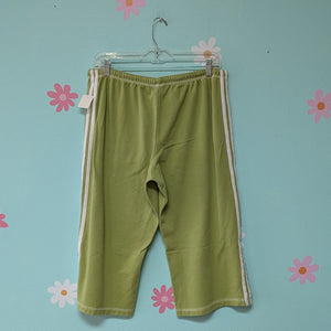 SzXL Silver Wear Green "Sweatpant" Capris