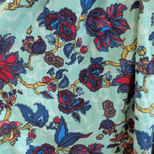 Load image into Gallery viewer, SzXl Lularoe Madison Aqua Floral Swing Skirt