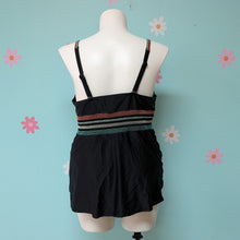 Load image into Gallery viewer, Sz42DDD Cacique Black Molded Cup Tankini Top