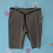 Load image into Gallery viewer, Sz16 Covington Tan Engineer Stripe Bermuda Shorts NWT