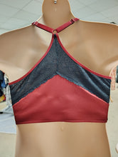 Load image into Gallery viewer, sz44 Ruby Ribbon Red Lace Trim Demiette Wireless Bra