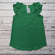 Load image into Gallery viewer, Kelly Green Crinkle Gauze Top