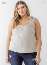Load image into Gallery viewer, Grey Ribbed Tank Top